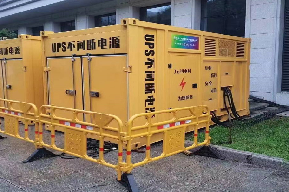 新乐发电机租赁施工现场