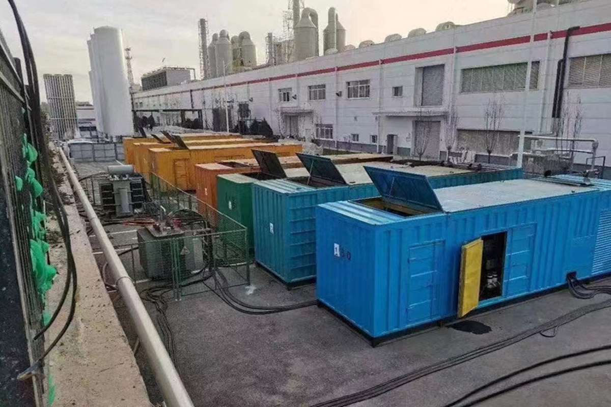 新乐发电机租赁施工现场