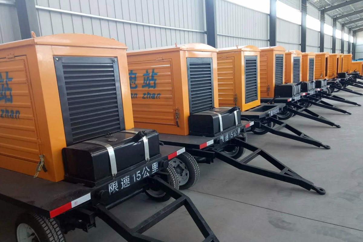 新乐发电机租赁施工现场